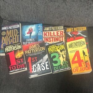 James Patterson Mystery Book Set - Black, Red, Yellow Covers